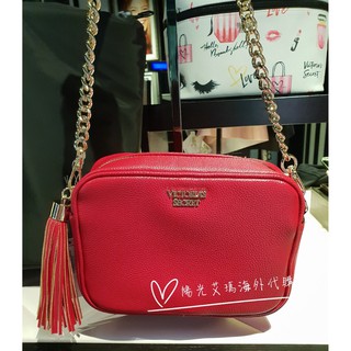 【限量現貨】VICTORIA'S SECRET 超熱賣 皮革斜背小包 維多利亞的秘密 包包 VS 專櫃代購-陽光艾瑪