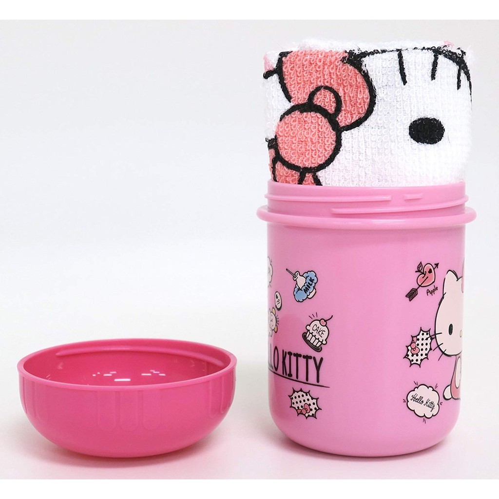 風雅日和💖日本OSK kitty 毛巾 收納罐 攜帶式毛巾組 小方巾 手帕 F11