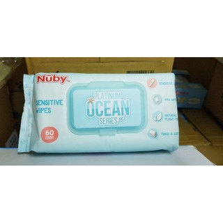 【童童寶貝屋】Nuby 海洋系列極厚柔濕巾60抽