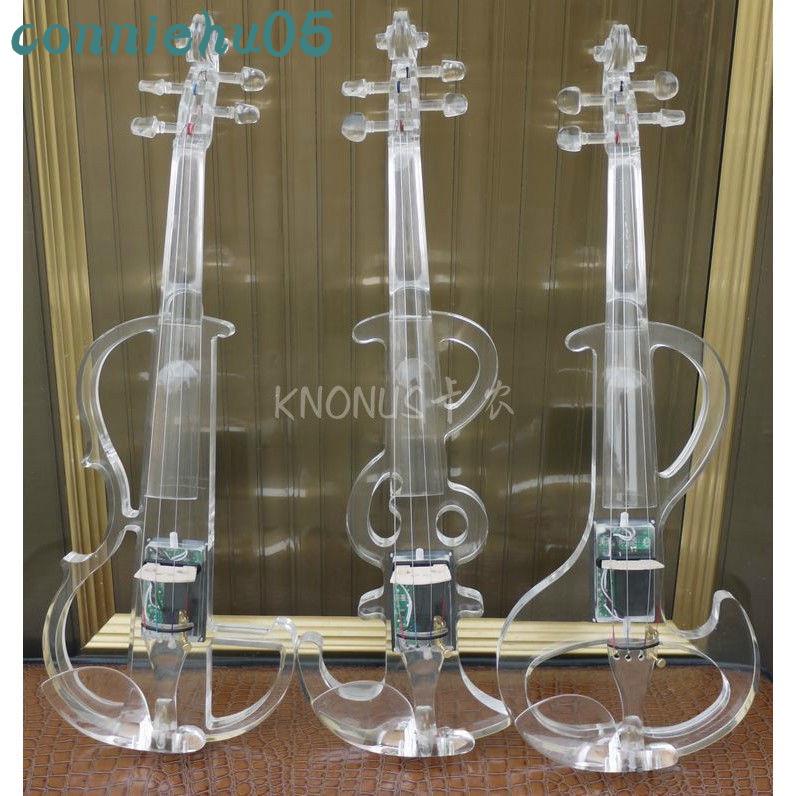 【熱銷新品】KNONUS卡農樂器水晶小提琴有機小提琴透明電子小提琴 帶LED燈#新款##免運#