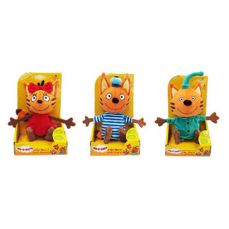 綺奇貓 KID-E-CATS 歡樂音樂絨毛娃娃組 糖果 餅乾 布丁 全套三款 兒童玩具 豬帽子模型玩具