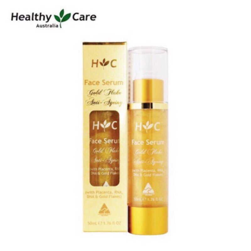 澳洲代購預購 Healthy care face serum 抗衰老羊胎素金箔保濕精華液 50ml