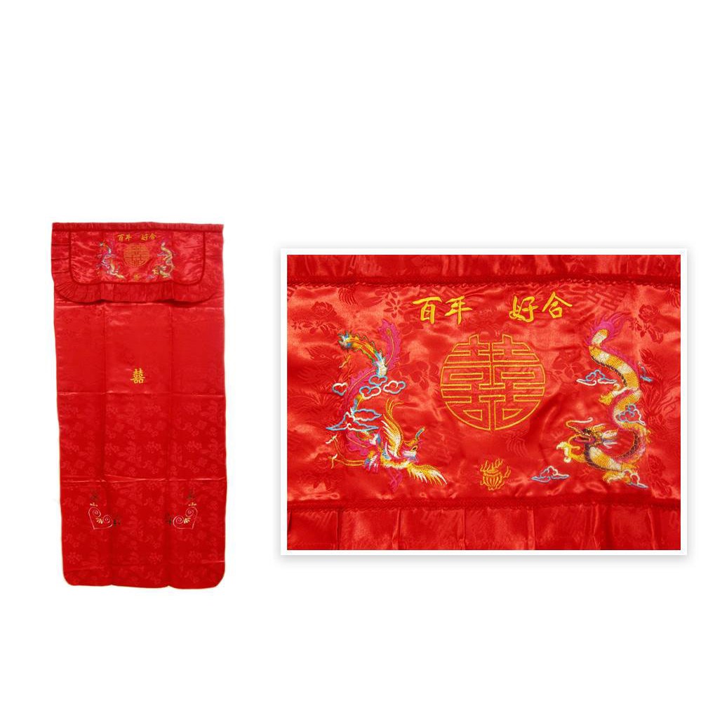 結婚用品 龍鳳緹花門簾紅色結婚用門簾傳統式門簾婚俗用品 訂婚用品 蝦皮購物