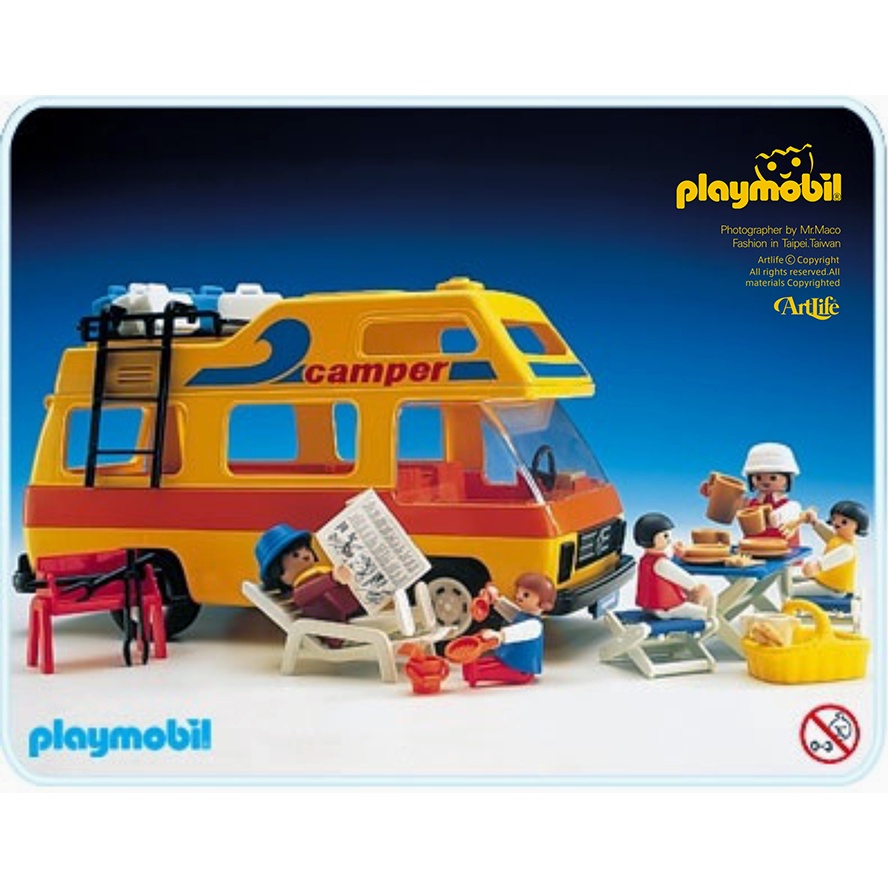 Artlife ㊁ PLAYMOBIL® 3148 Camper Outdoors 稀有二手老件 德國摩比 露營車