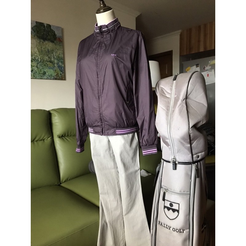 正品Lynx紫色高爾夫球防風外套