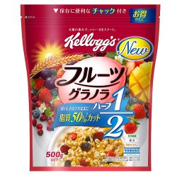 最後現貨　日本代購 家樂氏麥片 Kellogg's 綜合營養穀片低脂肪1/2/大包裝500g 另有日清草莓優格
