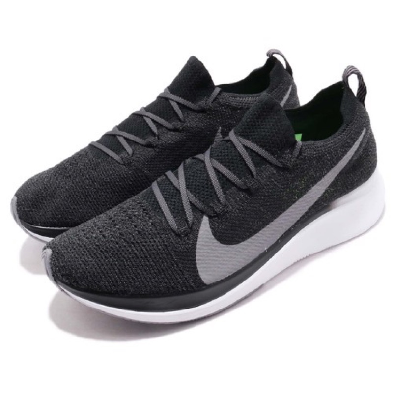 NIKE 慢跑鞋 Zoom Fly FK Flyknit 低筒男鞋 黑灰配色 9號