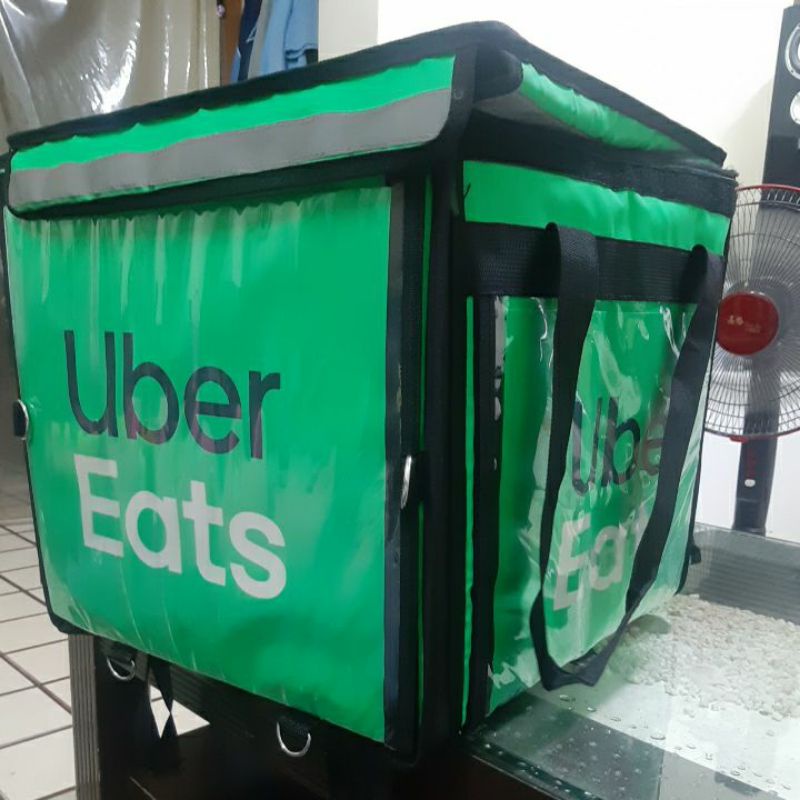 UBER  EATS 九成新 綠色大保溫袋