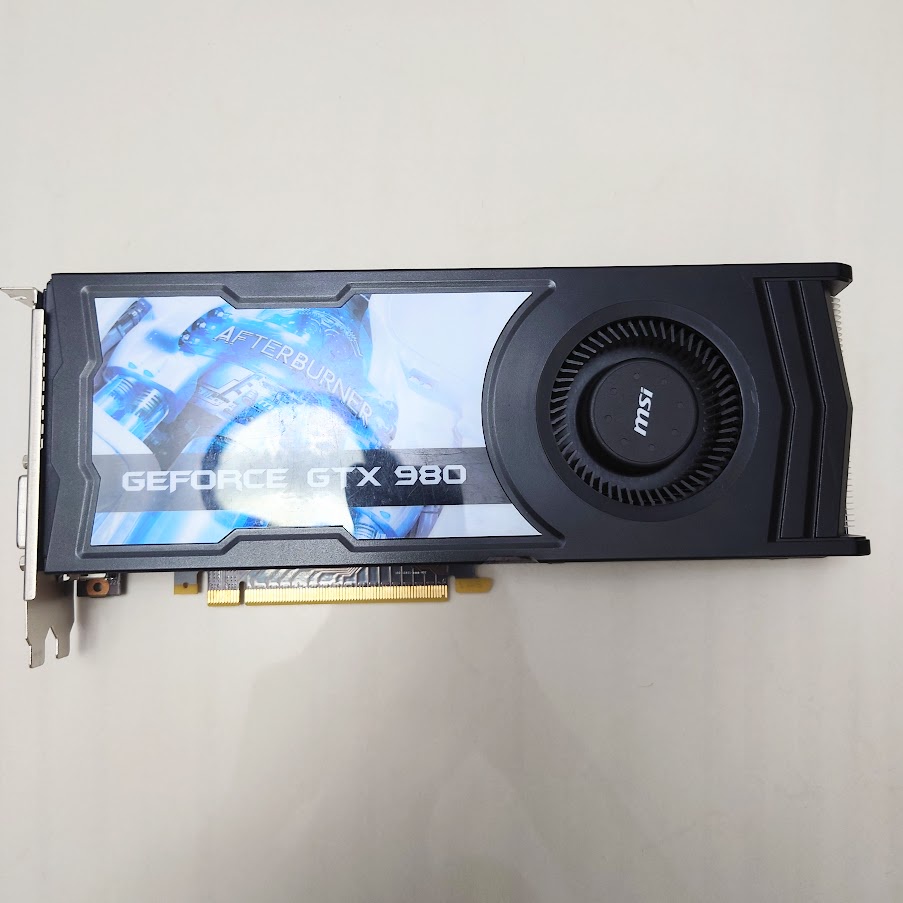 [恩仔小小舖]微星MSI GTX980 4GD5 OC/效能約等於GTX1060/拆開清潔並更換散熱膏/燒機測試正常