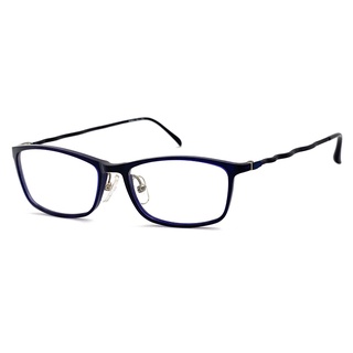 光學眼鏡 知名眼鏡行 (回饋價) - 深寶石藍框光學鏡框 超輕超彈性記憶鏡腳 15260 配近視眼鏡(複合材質/全框)