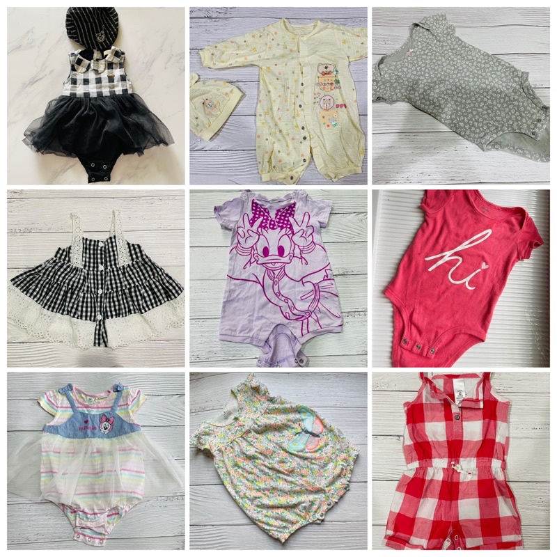 【寶寶用品】 H&amp;M 麗嬰房 Uniqlo 旗袍 過年服 拍照服 0-12M嬰兒服 寶寶衣 短袖