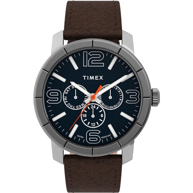 TIMEX 天美時 復刻系列 大錶徑三眼皮帶錶 星期日期顯示 TXTW2U15300 44mm 原廠公司貨