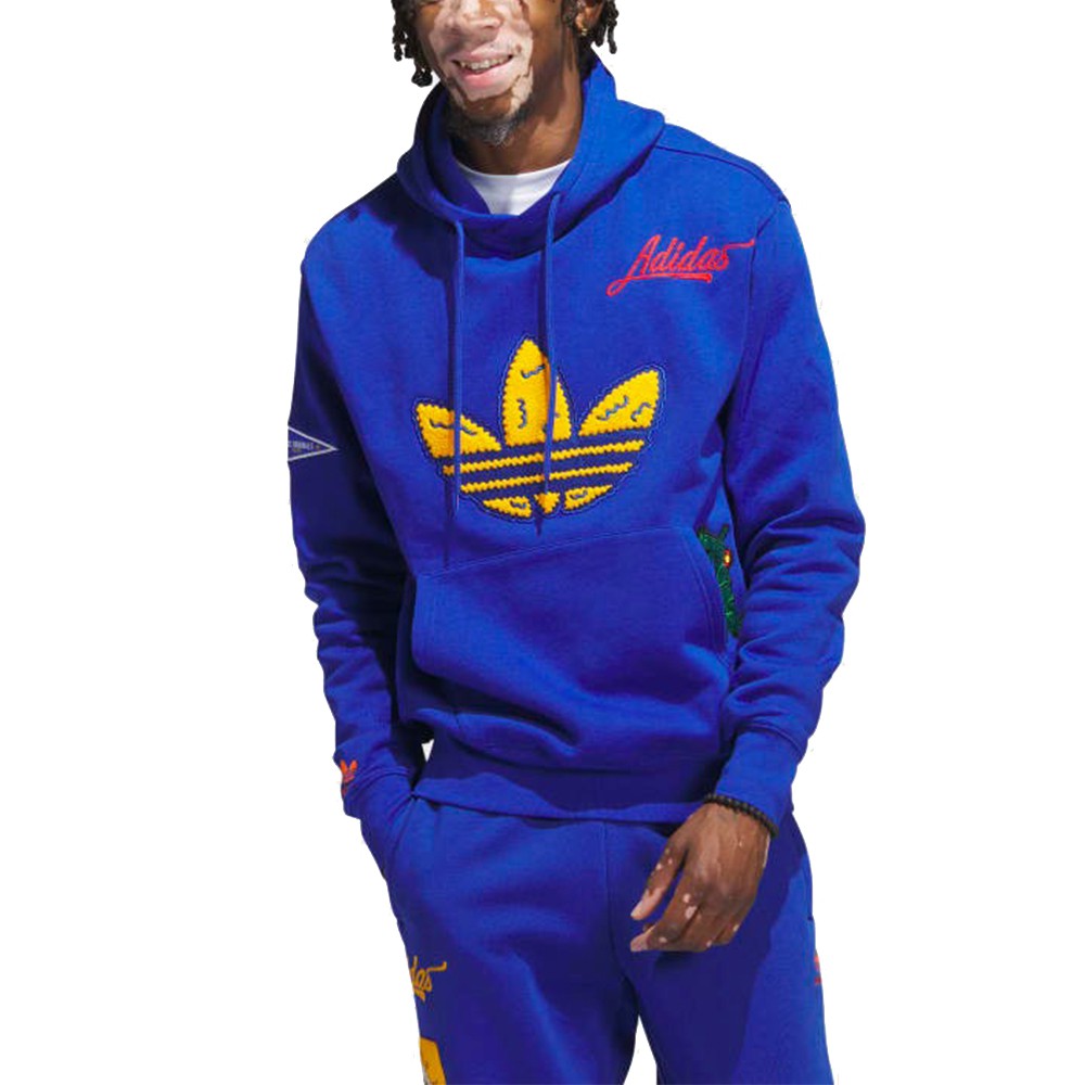 ADIDAS 男 C BADGE HOODY 流行 休閒連帽T(長)-IL2355 廠商直送