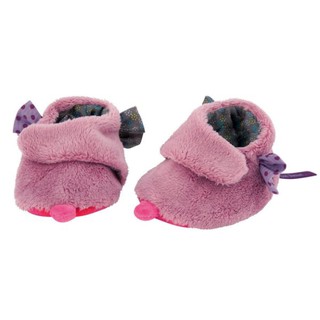 法國 Moulin Roty 喬麗絲粉紫女寶寶專用保暖鞋套禮盒0-6個月