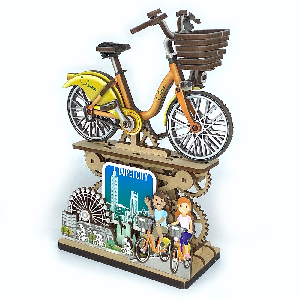 ❤️MIA❤️富馬樂創 立體可動木質拼圖-微笑單車1.0 ubike
