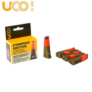 美國【UCO】STORMPROOF SWEETFIRE STRIKEABLE FIRE STARTER防小雨防風錐形火種
