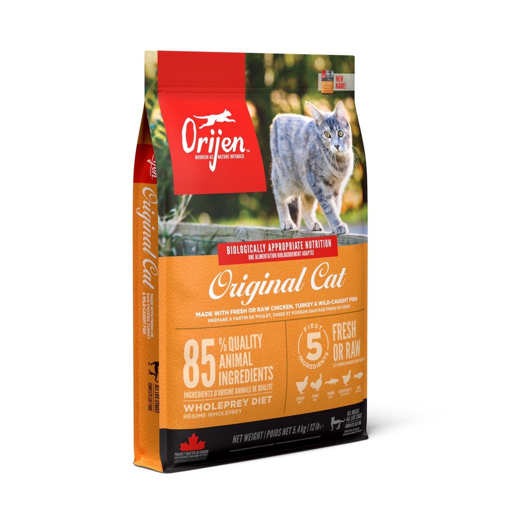 加拿大歐睿健（ 極緻） Orijen 貓飼料 野牧鮮雞/六種魚/室內貓配方-1kg/1.8kg》無穀天然貓糧/渴望