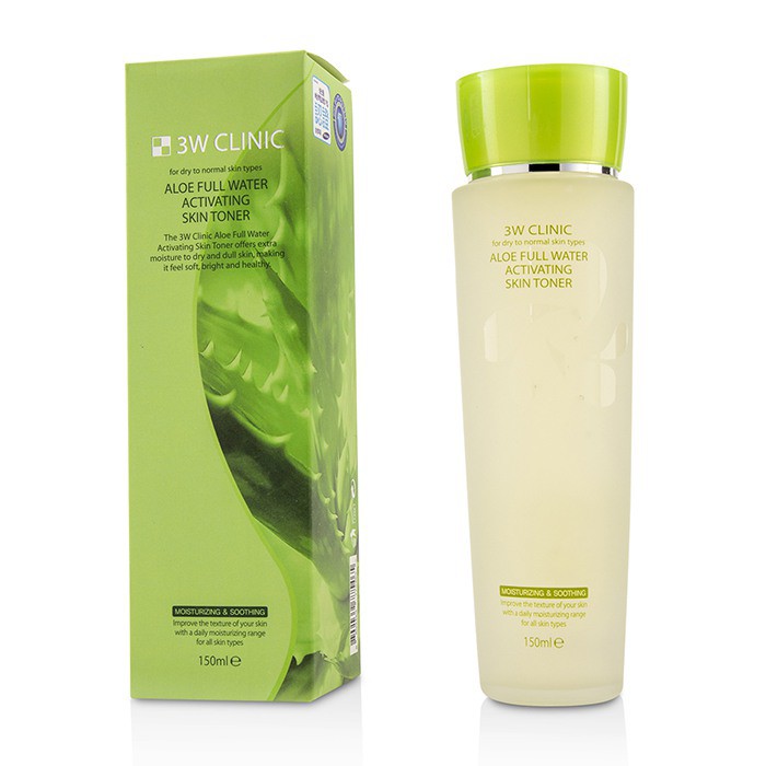 3W CLINIC - 蘆薈舒敏保濕化妝水 - 乾燥至中性膚質適用Aloe Full Water Activating