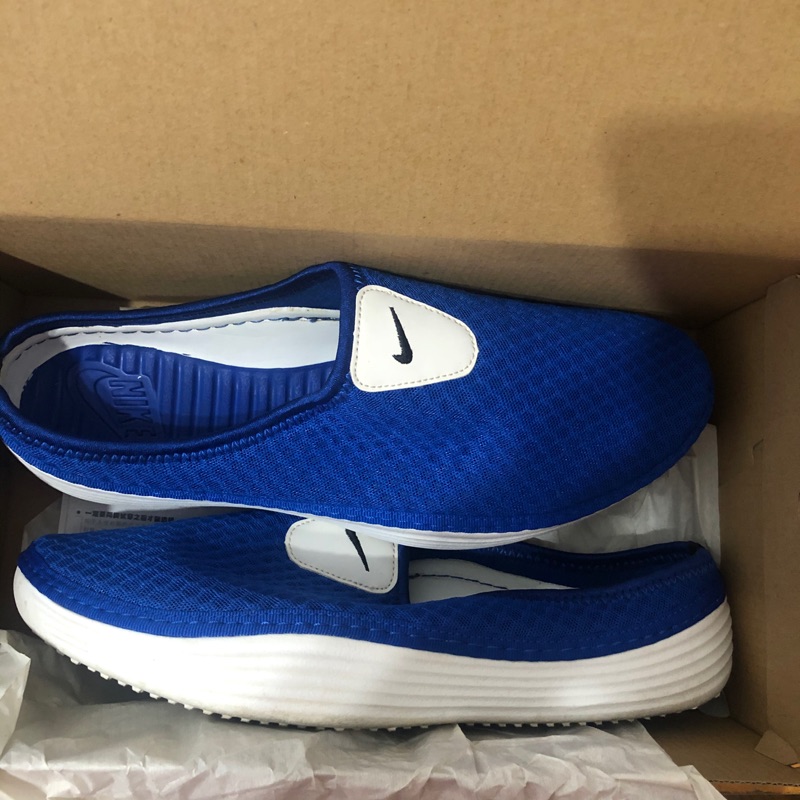 Nike 懶人鞋 Solarsoft mule  藍色