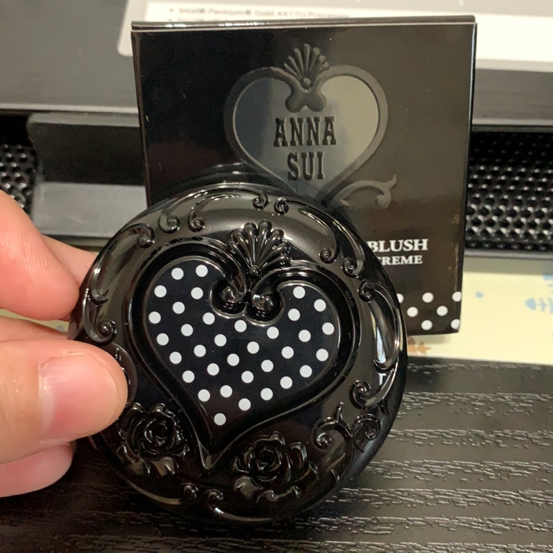 ♥ 全新 安娜蘇 ANNA SUI 黑心皇后幻色頰彩霜 變色腮紅 加 小薔薇鏡