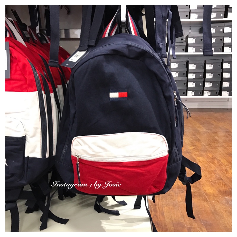 【現貨】美國代購 🇺🇸 Tommy Hilfiger 經典 國旗 Logo 帆布 後背包