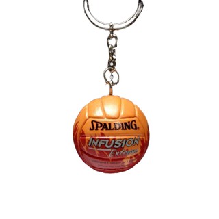 斯伯丁鑰匙圈 SPALDING 鑰匙圈 排球鑰匙圈 足球鑰匙圈 鎖圈 火焰圖案 立體刻紋 吊飾 紅橘色 黃黑色