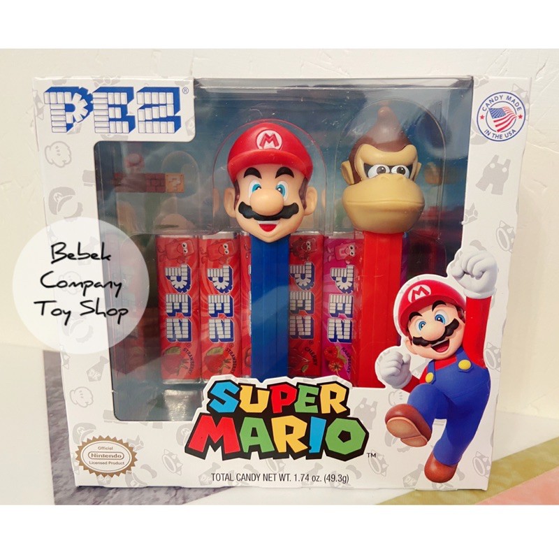美國🇺🇸 全新 PEZ Super Mario 馬力歐 路奇 大金剛 超級瑪莉 貝思 糖果盒 貝思糖 盒裝