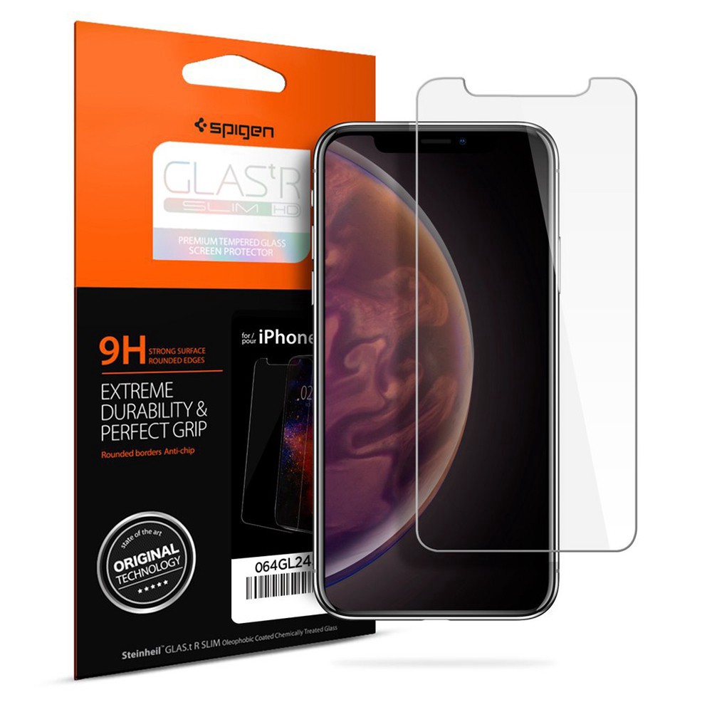 Spigen iPhone XR"Glas.tR SLIM HD"防爆玻璃保護貼 現貨 廠商直送