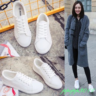 🔥小白鞋🔥女鞋 皮面小白鞋【臺灣現貨快速出貨】休閒鞋 厚底鞋 休閒鞋 懶人鞋 皮革小白鞋 綁帶小白鞋 帆布鞋