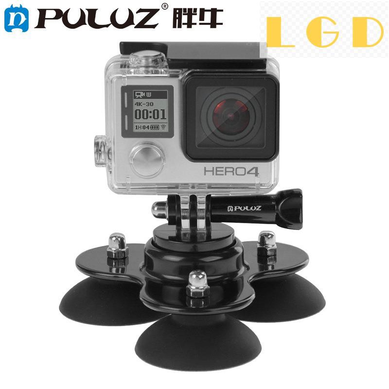 Puluz 現貨 三角吸盘gopro小吸盘铝合金低角度汽车吸盘三脚吸盘 蝦皮購物