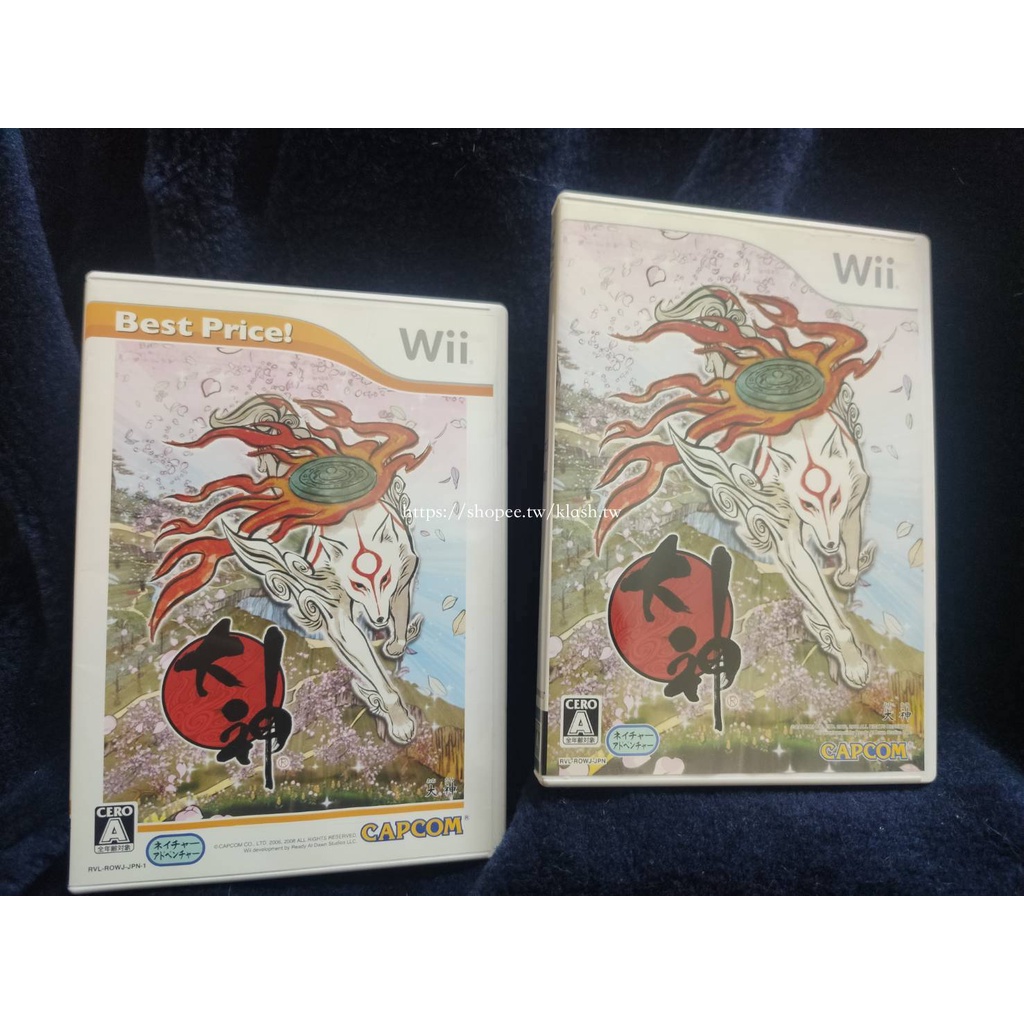 Wii遊戲片 大神 OKAMI 水墨畫動作遊戲 正版 原版光碟 日文版 日版適用 二手片 中古片 任天堂 無刮美品盒書全
