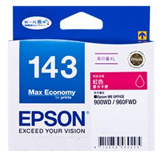 T143350 EPSON 143 原廠高印量XL紅色墨水匣，適用ME960/ME82WD/WF7521/WF/3541