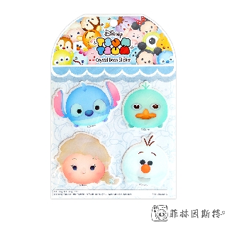 Disney 迪士尼 【 史迪奇 雪寶 水晶浮雕貼 】台灣授權 TSUM TSUM 滋姆 裝飾貼紙 菲林因斯特