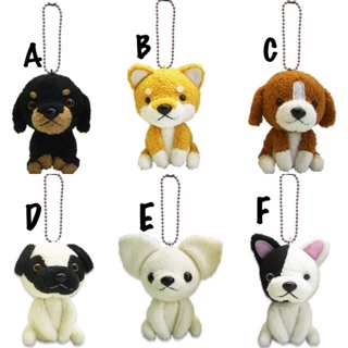 現貨日本AmiAmiDogs可愛狗狗品種玩偶吊飾共六款-臘腸狗/柴犬/比格爾/巴哥/吉娃娃/鬥牛犬