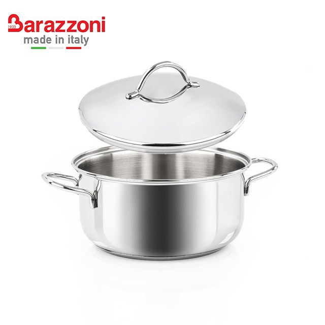 義大利BARAZZONI巴拉佐尼 BONITA系列 20cm 不鏽鋼 湯鍋 266102020 現貨 廠商直送