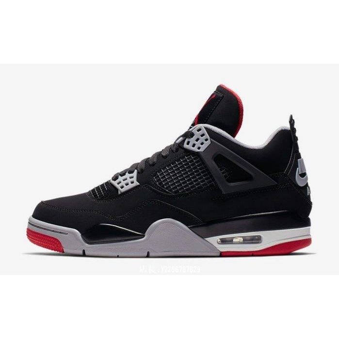 Air Jordan 4 Bred AJ4 籃球鞋 黑紅 308497 060 爆款 男鞋