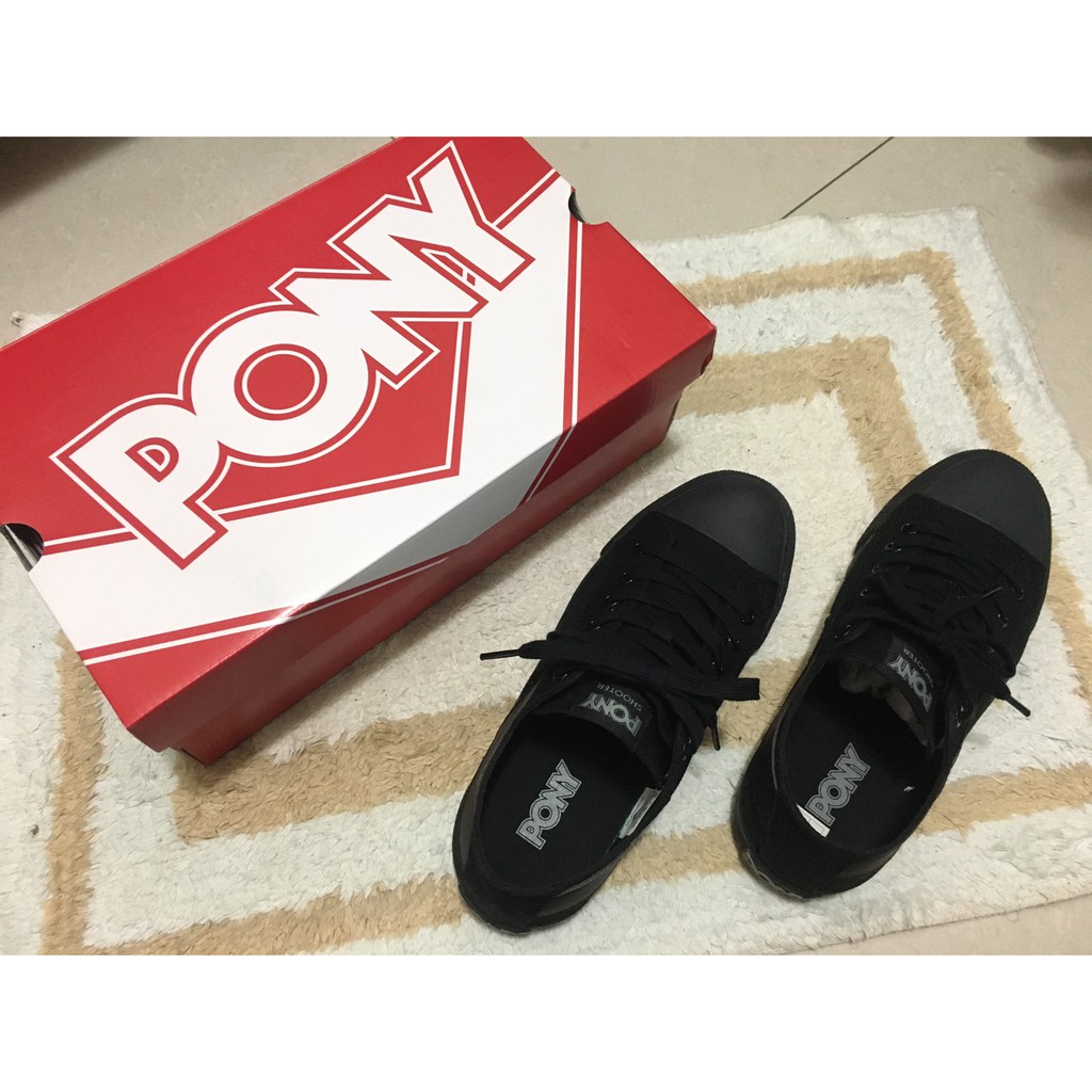 【二手九成九新】PONY Shooter系列帆布鞋 女款 黑色 休閒鞋