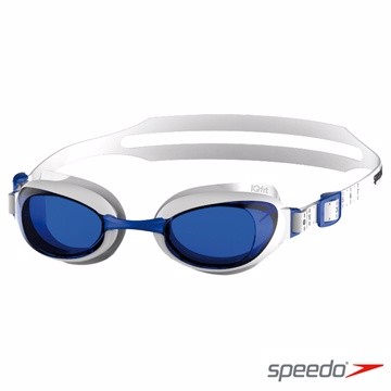 【線上體育】SPEEDO 成人進階型泳鏡Aquapure白/藍-XSP0015