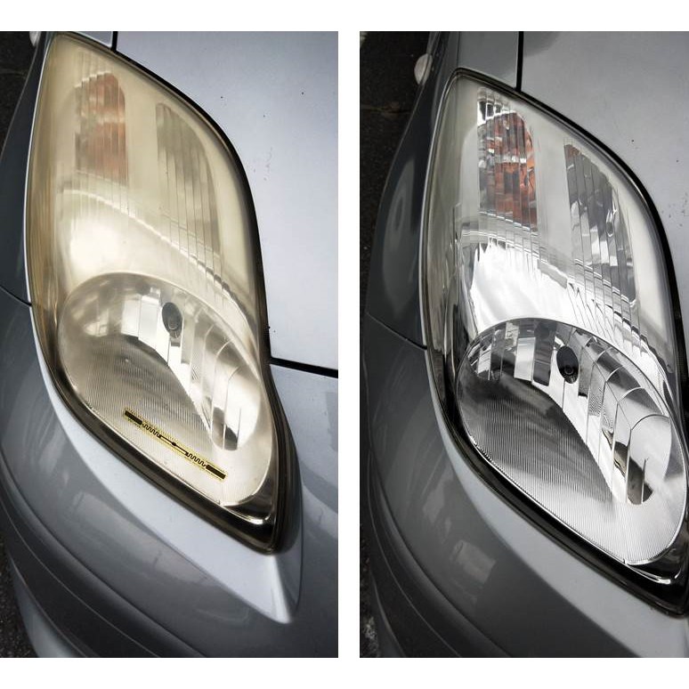 大燈快潔現場施工toyota 豐田yaris 原廠車大燈泛黃霧化拋光修復翻新處理 蝦皮購物