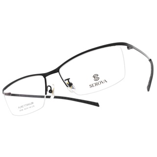 SEROVA 光學眼鏡 SP296 C16 知性俐落半框款 -金橘眼鏡