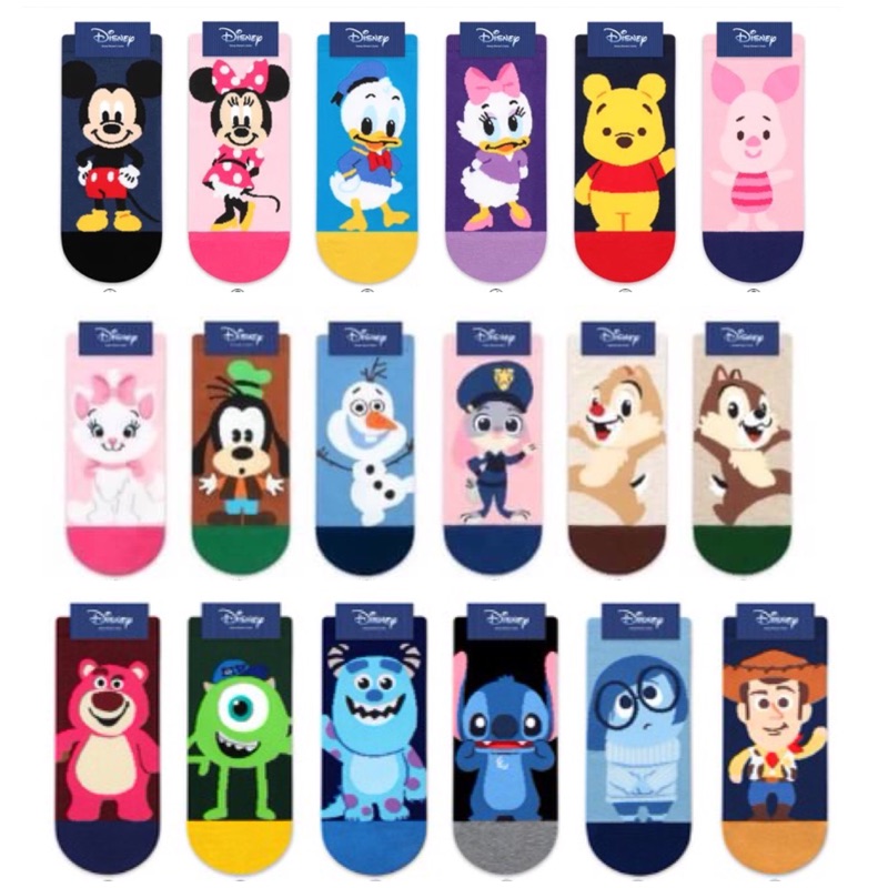 韓國帶回～Disney 迪士尼 最新款卡通襪 短襪 棉襪 學生襪米奇米妮小熊維尼小豬熊抱哥不魯托奇奇蒂地胡迪史迪奇毛怪