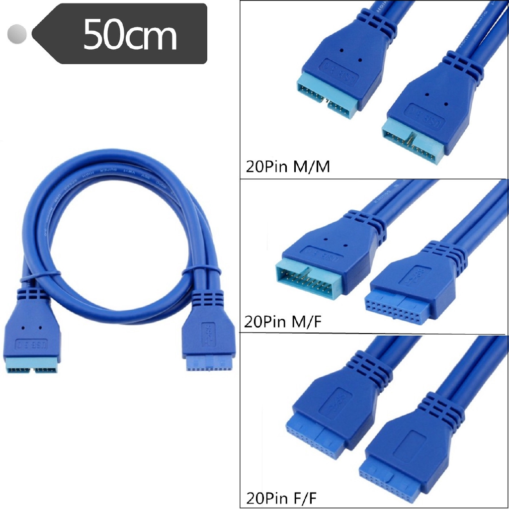 USB 3.0線 20Pin公對母 公對公 母對母延長線  20Pin/19Pin 長0.5米