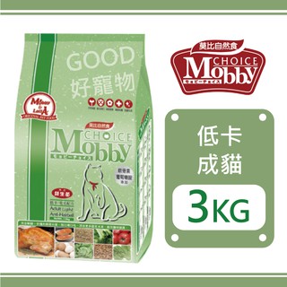 【蝦幣10%回饋】Mobby莫比-低卡化毛貓專用配方 3KG