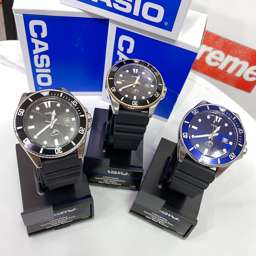 CASIO MDV-106 黑銀 黑金 金屬藍 槍魚 水鬼 潛水錶 200米 台灣公司貨 數量激少 DOT聚點