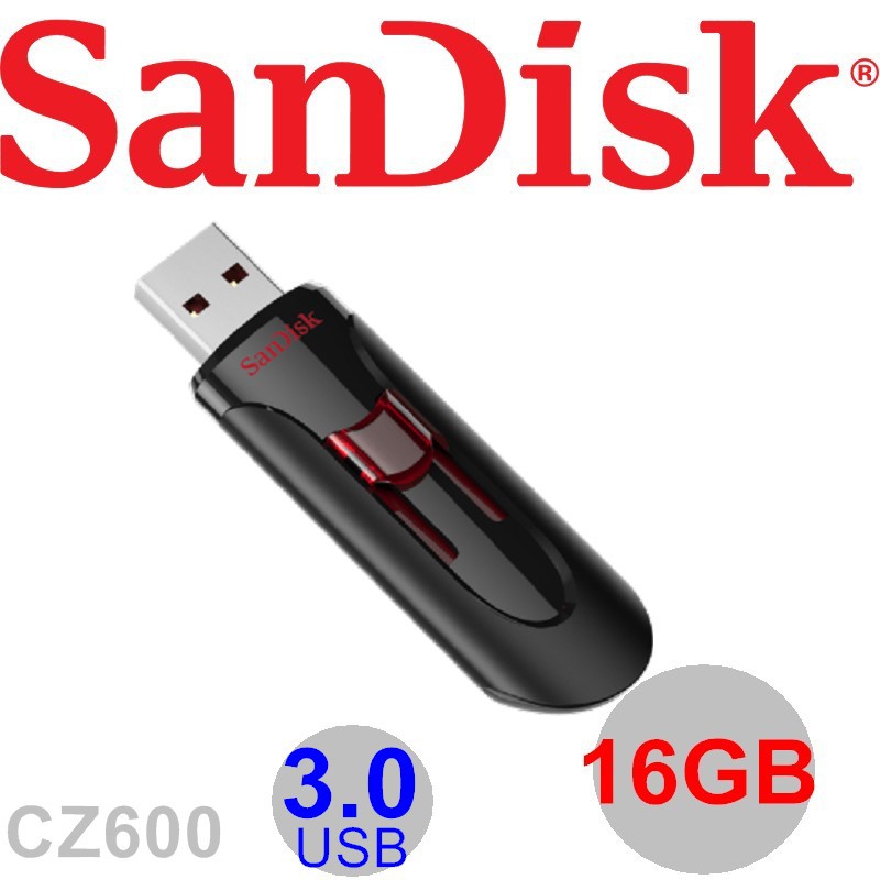 SanDisk USB 3.0 16G/16GB CRUZER GLIDE 高速隨身碟 密碼保護功能 (伸縮設計)