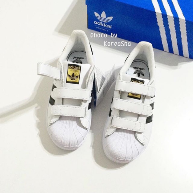 現貨 預購 韓國限定 Adidas Superstar 金標魔鬼氈 蝦皮購物