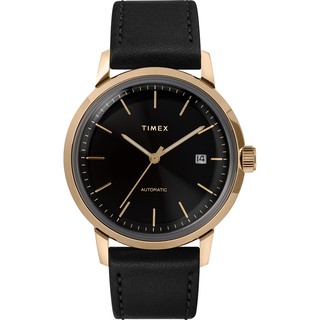 【TIMEX】 天美時 x Marlin 復刻系列 經典機械錶 (黑 TXTW2T22800)