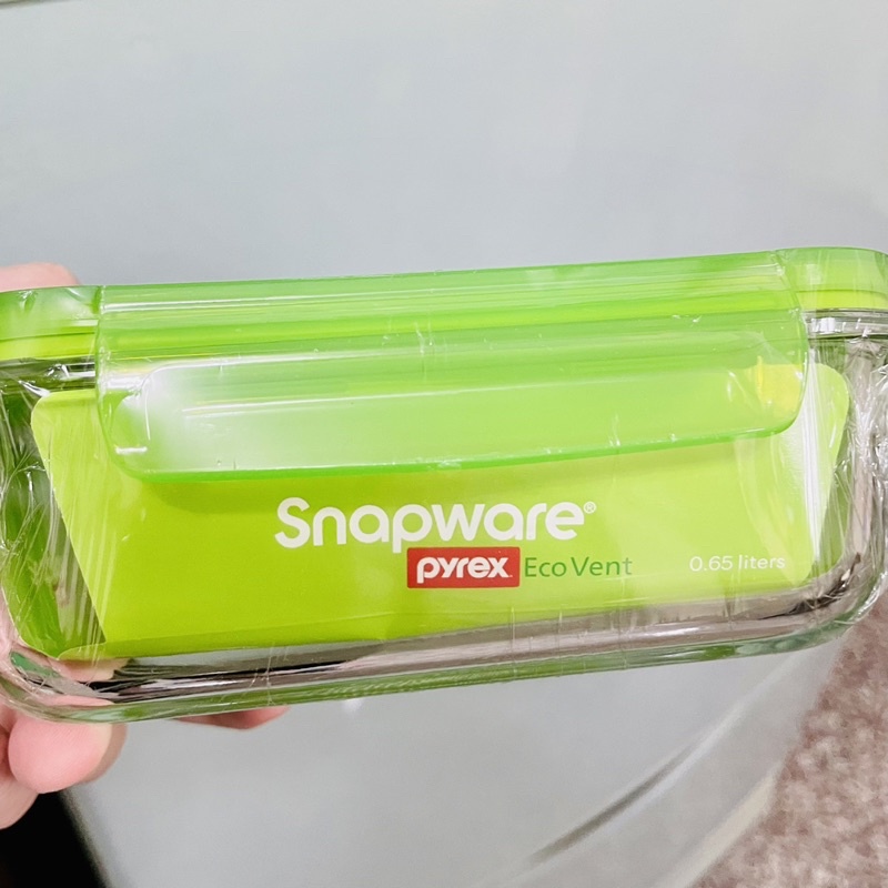 康寧 Snapware pyrex Eco Vent 密扣玻璃保鮮盒 長方形 650ML 0.65liters 全新