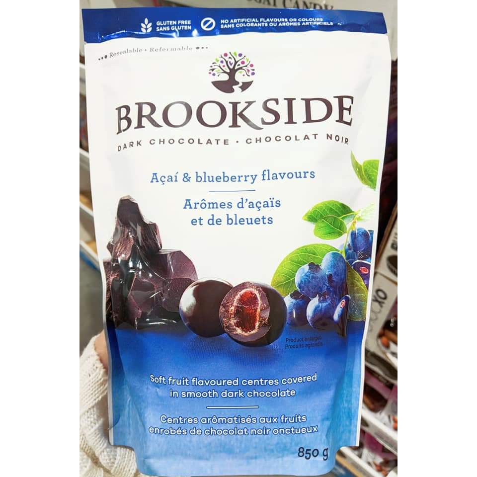 加拿大brookside 黑巧克力夾藍莓果汁軟餡大包裝850g 溫哥華購入加拿大代購 蝦皮購物
