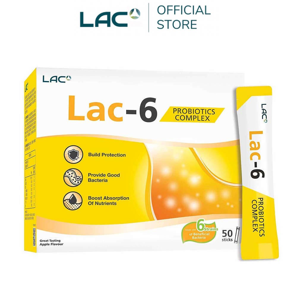 【LAC利維喜】LAC-6益淨暢乳酸菌顆粒50包-蘋果口味